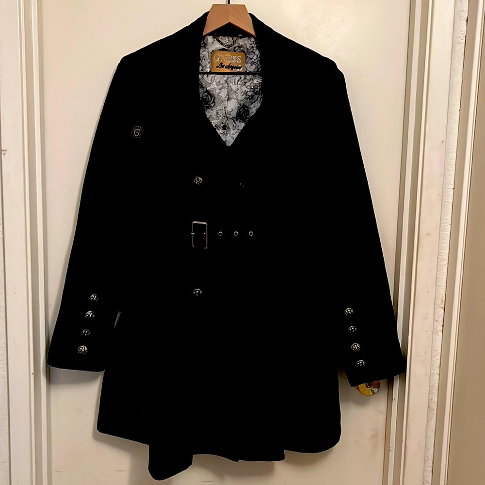 Black Guess pea coat size L